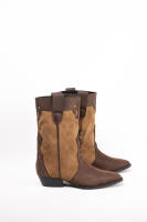 Paloma Wang Botas cowboy mujer combinadas con tacón bajo - details 15