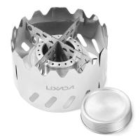Estufa Portátil Lixada Mini Para Camping Con Quemador De Alcohol De Aluminio 100ml Con Tapa Y Soporte Cruzado Antiviento Para Supervivencia En Camping - details 0