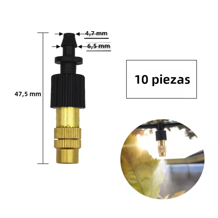 Sistema De Enfriamiento Por Neblinización Para Jardín 5-100Pcs Con Tubo De 4/7 Piezas Atomizador De Agua Para Riego Y Jardinería - 1