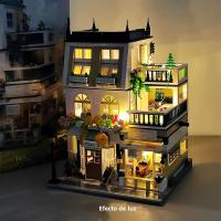 Bloques De Construcción Creativos De Flower Manor Vistas De Calle Jardín Modelo De Edificio De Tres Pisos Para Niños Juguetes De Construcción De Bloques Micro ABS - details 5