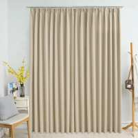 vidaXL Cortina Opaca con Ganchos 290x245 cm Casa Hogar Decoración Visillo Color Azul,  Beige,  Gris y mas - details 1