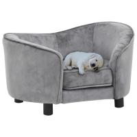 vidaXL Sofá para Perro Felpa 69x49x40 cm Cama Mascotas Almacenamiento Color Azul,  Crema,  Gris oscuro y mas - details 3