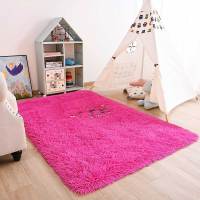Carpetas De Piso Para Habitación De Niñas Rosa Suaves Y Gruesas Alfombra Grande Para Dormitorio Decoración Del Salón Alfombras Para Cama De Niños - details 14