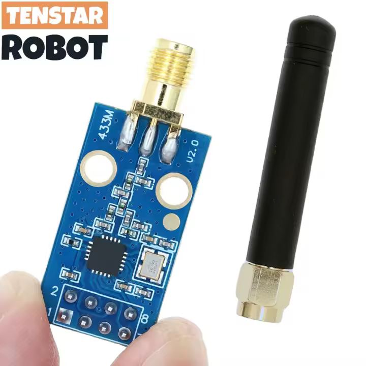 Módulo Inalámbrico CC1101 433MHz Con Antena SMA Transceptor Para Arduino Venta Por Pieza Condición Nueva Suministro De Voltaje 1.8V-3.6VDC - 1