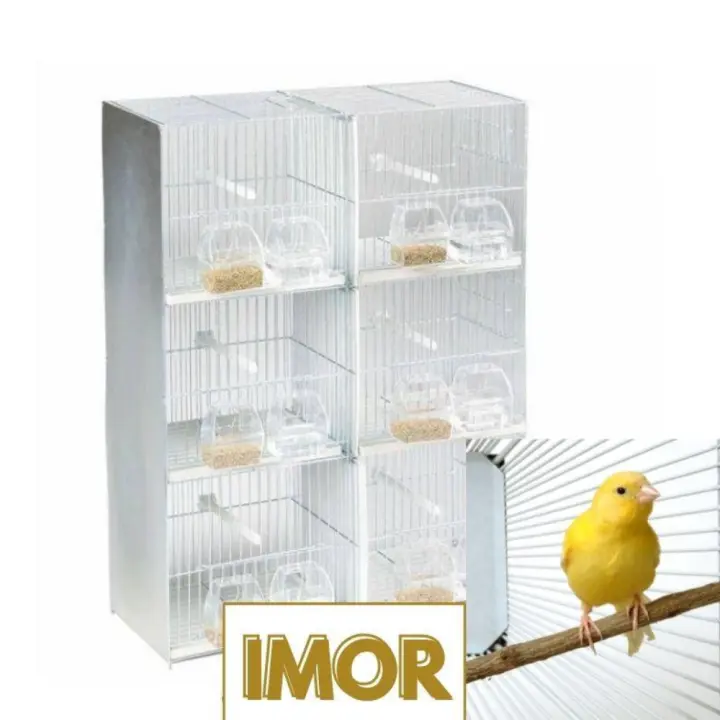 Jaula Imor 35 para Pájaros - 3 Niveles de Altura - Separador de Plástico y Rejilla - 1