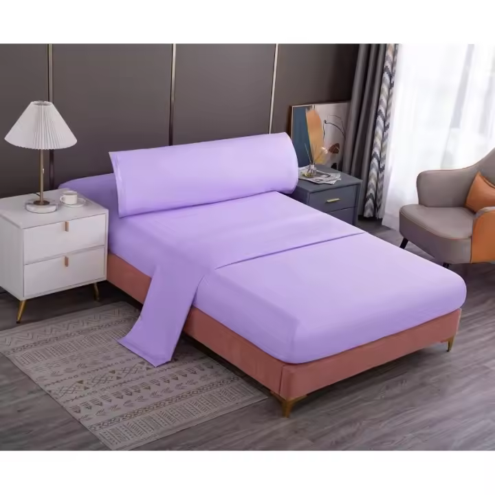 Juego de sabanas (3 piezas): sábana encimera + sábana ajustable + 1 fundas de almohadade no hace bolitas - 1