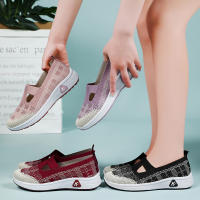 Zapatillas De Mujer Transpirables Y Suaves Para Verano Diseño Moda Suela De PVC Tacón Bajo Cómodo Zapatos Slip-On Fabricado Con Malla - details 0