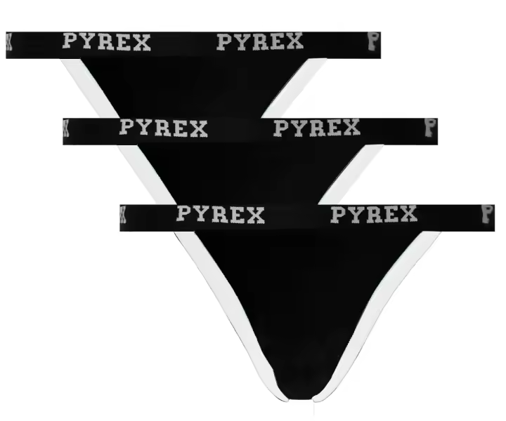 Tanga/Tanga Mujer Pyrex de Algodón Bielástico con elástico exterior, Paquete de 3 Y 6 Unidades Edición Limitada - 1