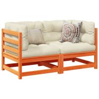 vidaXL Juego de sofás de jardín 2 piezas madera maciza de pino en color Pino natural/Marrón cera - details 1