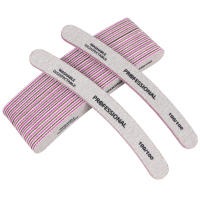 10Pcs Archos De Uñas Curvos Doble Cara 80/80 100/100 100/180 Emery Board Lavables Grey Buffer Para Cuidado De Las Uñas - details 3