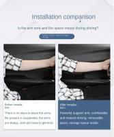 Soporte De Asiento Universal Con Reposabrazos Izquierdo Y Derecho Para Coche Caja De Almacenamiento En Puerta Interior Ajustable En Altura - details 2
