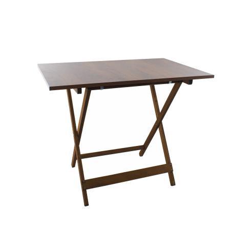 Mediawavestore Mesa de Jardín en Madera Formica 60x90 F2011 NOGAL Plegable Ahorra Espacio - Realza Tu Espacio Exterior