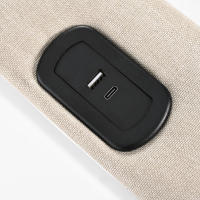 Cama tapizada Cama Doble LED con función de carga USB Type-C e iluminación LED, Cama con Almacén Somier de Lino Cama Juvenil 140x200 con somier (sin colchón). - details 5