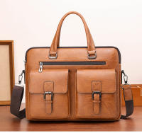 Bolso De Negocios Para Hombre De Lujo En Cuero PU Bolso De Mano Para Laptop Y Archivos A4 Estilo Oficina Y Almuerzo - details 7