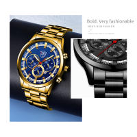 Reloj De Pulsera De Lujo Para Hombre Acero Inoxidable Calendario Luminoso Manos Cuarzo Estilo Casual Reloj Masculino - details 6