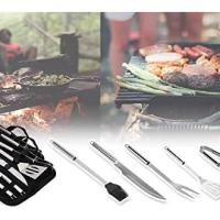 Set de utensilios de barbacoa de aluminio, accesorio profesional de barbacoa, perfecto juego de cubiertos de barbacoa gratis para hombres AD regalo de cumpleaños (5 piezas) - details 1