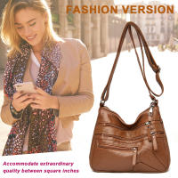 Bolso De Hombro Para Mujer 2023 Nueva Moda En Cuero PU Color Sólido Gran Capacidad Bolso Cruzado Multi-Nivel Estilo Clásico - details 5