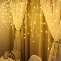 Luces De Navidad De LED En Forma De Gota 4X0.6M Para Decoración De Fiesta Bodas Dormitorio Callejeras Guirnalda De Farolillos - details 6