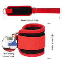 Tirantes De Tobillo Ajustables Para Fitness Con Anillas D-Ring Soporte De Entrenamiento De Musculosidad En El Gimnasio Deportes Seguridad Abductores De Pierna Material Nylon - details 1