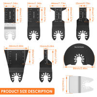 Set De 8 Hojas De Sierra Oscilante Bi-metálica De Acero Inoxidable Para Herramienta Multifuncional Kit Con 3 Selladores Libro De Desbloqueo Corte - details 10
