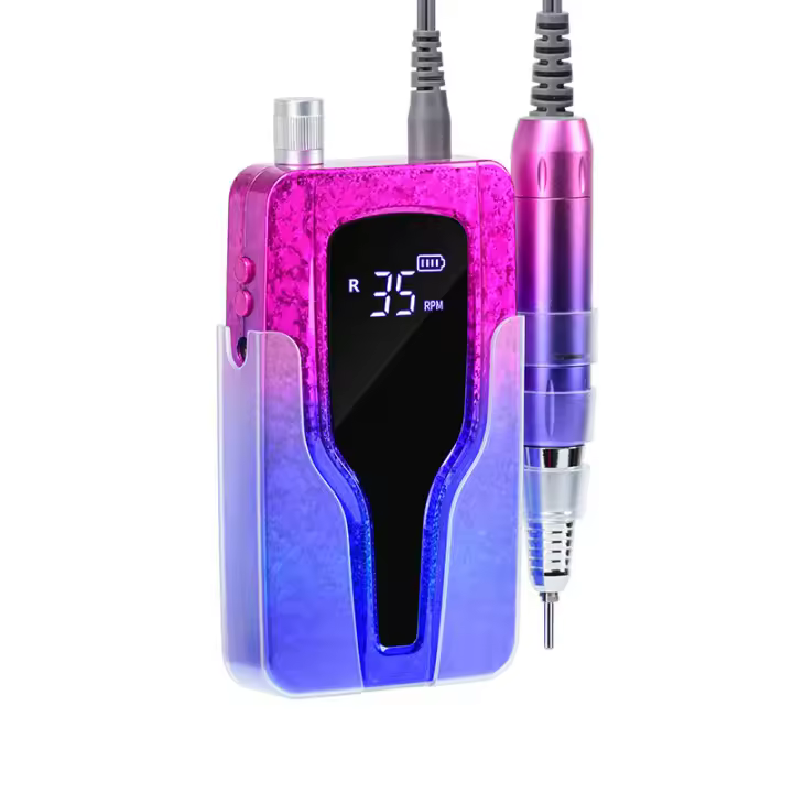 Máquina De Uñas Eléctrica Para Manicura Profesional Con Polvo De Gel Herramientas Y Accesorios Para Uñas Potencia Y Velocidad Ajustable Tamaño Compacto - 1