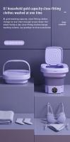 8L Portable Foldable Washing Machine 220V Socks Underwear Panties Retractable Household Washing Machine With Automatic Dryer - details 0