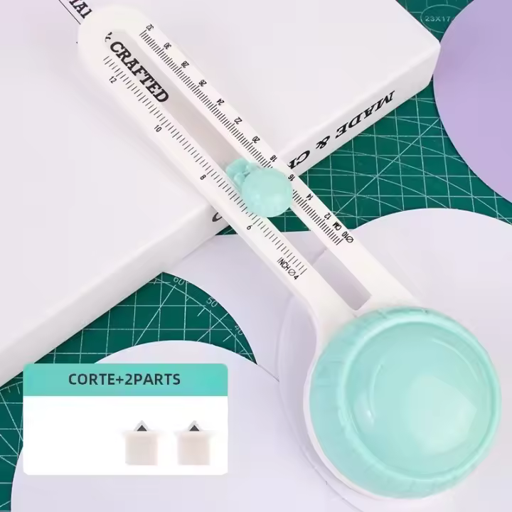 Cortador Circular De Papel Para Scrapbook Y Tarjetas Forma Redonda Rotativa DIY Herramienta De Corte Redondo - 1