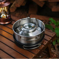 Tetera De Acero Inoxidable Para Camping Y Picnics Con Mango Cerrado Portátil Para Cocinar 1L Accesorio De Cocina Para Exterior - details 6