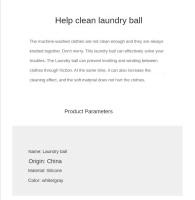 Bola De Lavandería Reutilizable De Silicona Herramienta De Limpieza Para Ropa Y Pelos De Animales Eliminador De Pelos De Gato Bola De Lavado PH221 - details 4