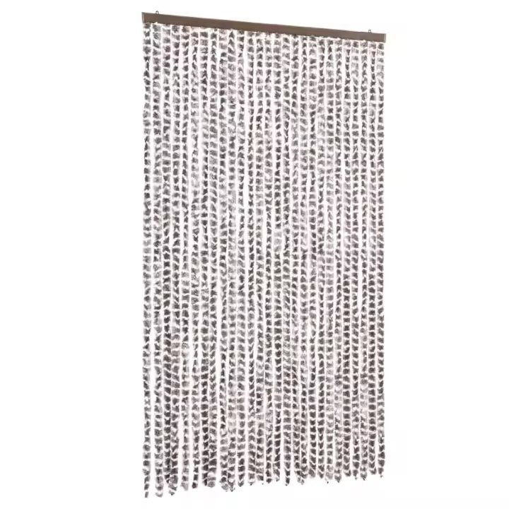 vidaXL Cortina antimoscas chenilla 118x220 cm Color Taupe,  Beige,  Beige y marrón y mas - 1