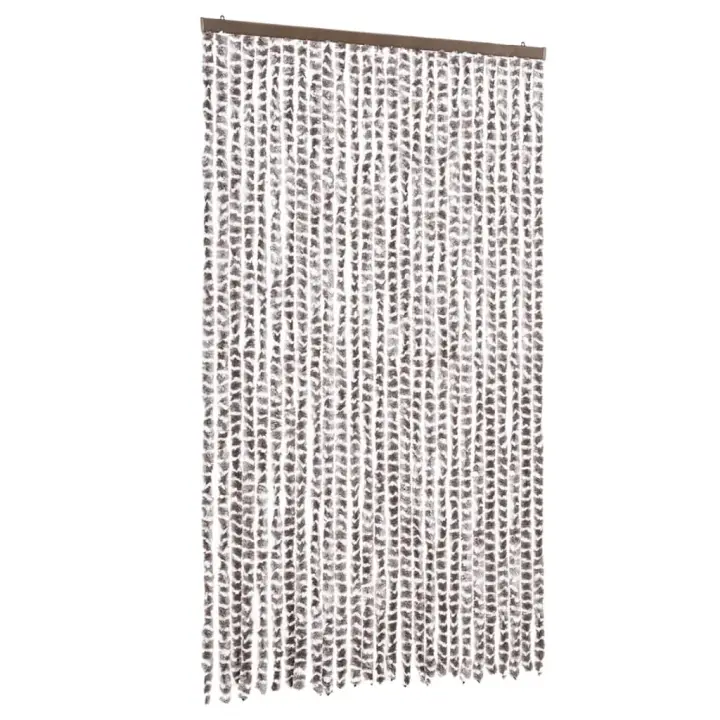 vidaXL Cortina antimoscas chenilla 118x220 cm Color Taupe,  Beige,  Beige y marrón y mas - 1