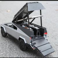 Modelo De Coche Tesla Cybertruck 1/24 Con Sonido Y Luz Para Colección Y Decoración Juguete De Metal Para Niños Regalo De Cumpleaños - details 14