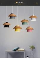 Lámpara Colgante Nórdica Para Restaurante Moderna Y Sencilla Luz Personalizada Para Porche Aisle Creativa Para Café Lámpara Macarón En Multiple Colores - details 0