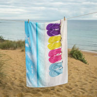 Manterol - Toalla de playa sandalias. Tejido liso por un lado y rizo por el otro. Super ligera y absorbente. - details 0