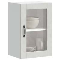 vidaXL Armario de pared para cocina puerta cristal Porto en color Roble ahumado/Roble Sonoma/Negro y más | almacenamiento funcional diseño moderno para baño dormitorio sala - details 7