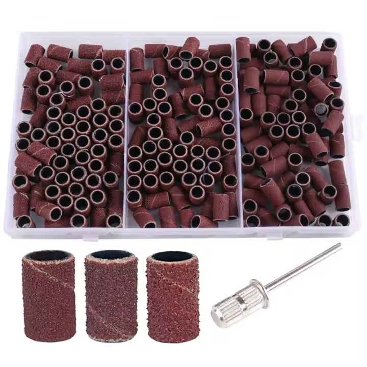 Juego De 210 Piezas De Anillas De Pulido Para Máquina De Manicura Eléctrica 180/120/80 Grit Brocas De Uñas Para Pedicura Herramienta De Pulido De Uñas - 1