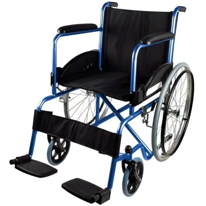 Silla de ruedas plegable Clinicalfy Valencia Ligera Resistente Ruedas grandes Acero Autopropulsable Ortopédica - 1