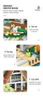 Conusea 2688Pcs Bloques De Construcción DIY Villa De Isla En El Lago Con Cabaña De Madera Edificios De Bosque Juguete Iluminado Para Niños Regalos - details 6