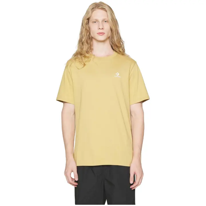 Camiseta de Manga Corta Converse Classic Fit Left Chest Star para unisex en color amarillo - 1
