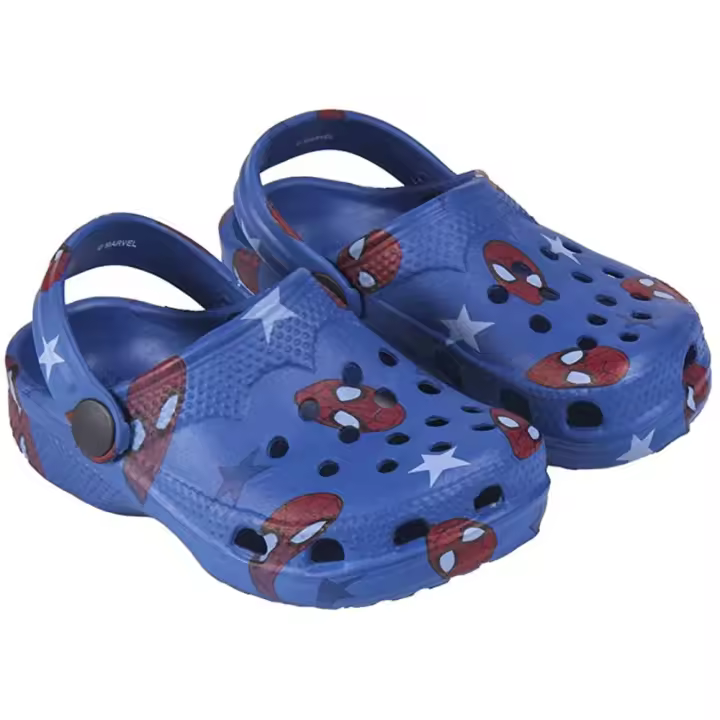 Zuecos Spiderman Azules para Niños - Producto Oficial y Original - 1