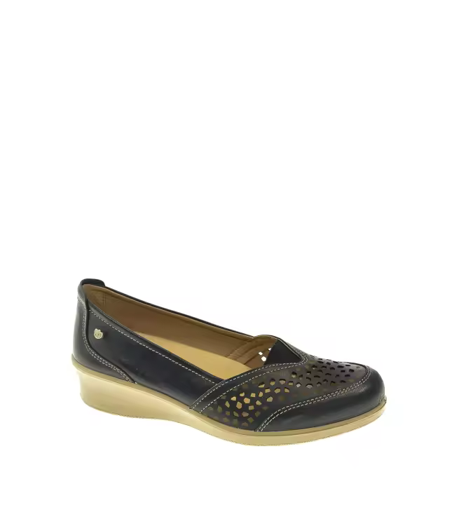 Laura Azaña Zapato Cuña en Piel Cómodo y Elegante - 1
