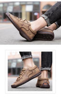 Zapatos Casuales Para Hombre En Cuero Mocasines De Alta Calidad Confortables Y Transpirables De Punta Redonda Antideslizantes Para Exterior Y Interior - details 21