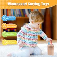 Juguete Educativo De Madera 3 En 1 Para Niños Juego De Alineación Sensorial Montessori Aprendizaje En La Guardería - details 25