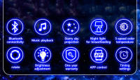 Luz De Proyección De Galaxia Corona Noche Estelar Luz De Ambiente Cumpleaños Control Remoto Rotatoria LED Para Dormitorio - details 2