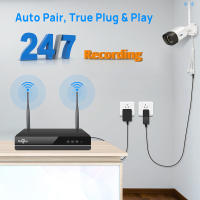 Hiseeu WiFi sistema de cámara de seguridad, NVR de 10 canales, video HD de 5MP, grabación de tiempo 24/7, visión nocturna en color, detección de movimiento humano, audio bidireccional, impermeable IP66, plug & play, sin HDD - details 10