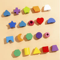 Juego De Enigmas De Madera Montessori Juguete Educativo Para Niños Cognición De Colores Y Formas Juguetes Coloridos Con Perlas Regalo Para Niños De 3-6 Años - details 5
