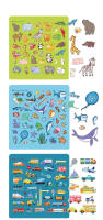 Juego De Papel Con Pegatinas De Goma Portátil Para Niños Juguete Educativo Montessori DIY Puzzle De Animales Cognición Temprana Regalo Para Niños - details 12