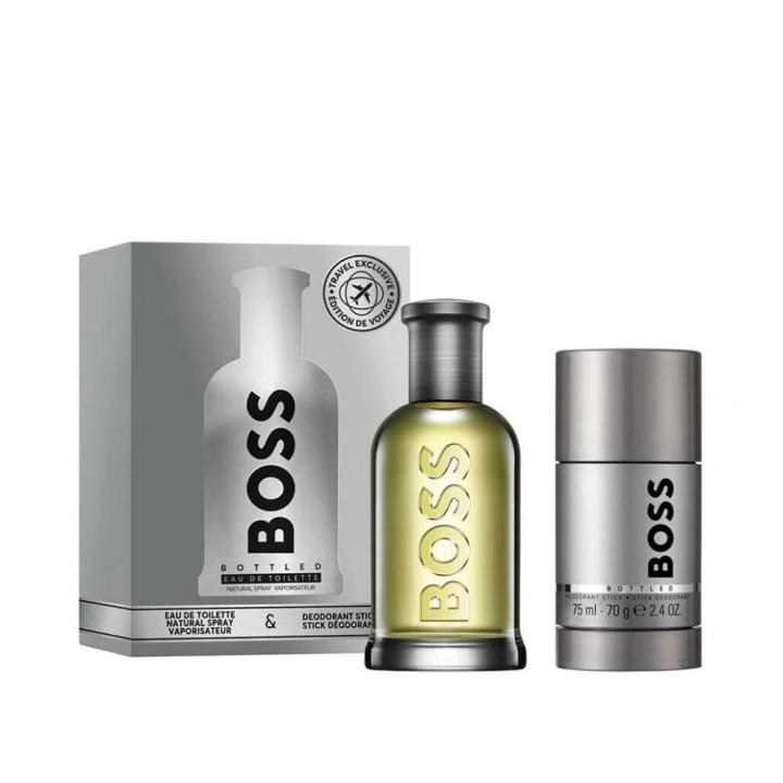 Hugo Boss Boss Bottled Set Regalo Eau de Toilette 100 ml+ Desodorante 75ml para hombre | Elegancia Atemporal, Manzana… — oferta en Miravia