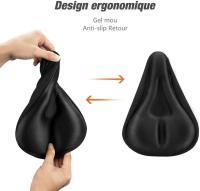 Cubierta de sillín de bicicleta, cojín de sillín de bicicleta de gel de silicona y cómodo para montaña, bicicleta de carretera, para hombres y mujeres - details 1