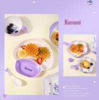 Plato De Desayuno Para Bebé Kuromi Con Diseño De Dibujos Animados Resistente a Caídas Y Quemaduras Utensilios De Comedor Infantil Lindos Y Divertidos Para El Hogar - details 5